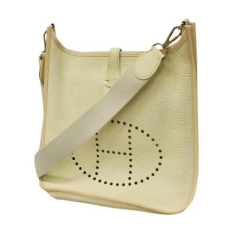 Pre-owned Leather shoulder-bags Hermès Vintage , White , Dames