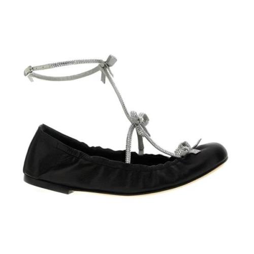 Zwarte Ballerinas met Stijl C12074010Na010082 René Caovilla , Black , ...