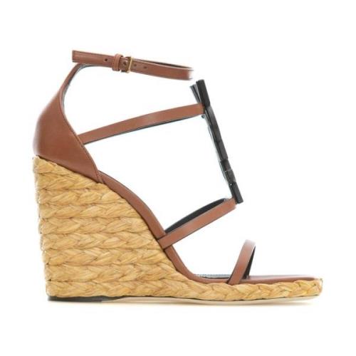 Stijlvolle Wedge Espadrilles voor Vrouwen Saint Laurent , Brown , Dame...