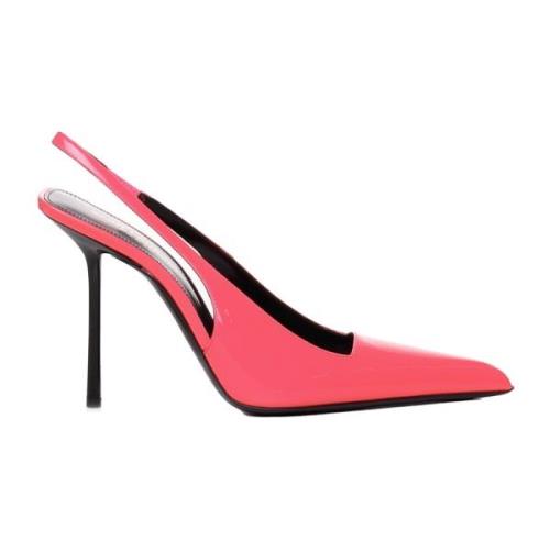 Koraal Patent Leren Hakken Muiltjes Saint Laurent , Pink , Dames