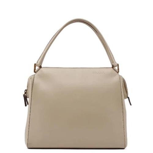 Pre-owned Leather handbags Prada Vintage , Beige , Dames