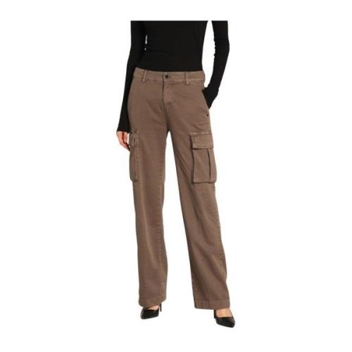 Cargo broek Victoria in keperstof rechte pasvorm Mason's , Brown , Dam...