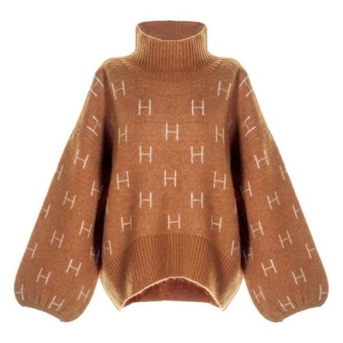 Bruine Paard Sweater Korte Trui Hést , Brown , Dames