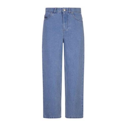 Blauwe Coated Denim Wortel Fit Jeans Marni , Blue , Dames