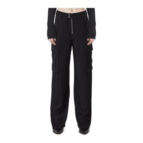 Cargo Wide Leg Pants Thom Krom , Black , Dames