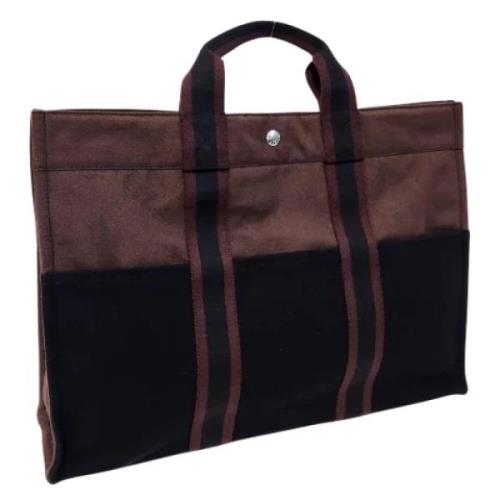 Pre-owned Canvas totes Hermès Vintage , Black , Unisex