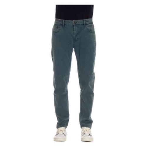 Blauwe Denim Tapered Fit Jeans PT Torino , Blue , Heren