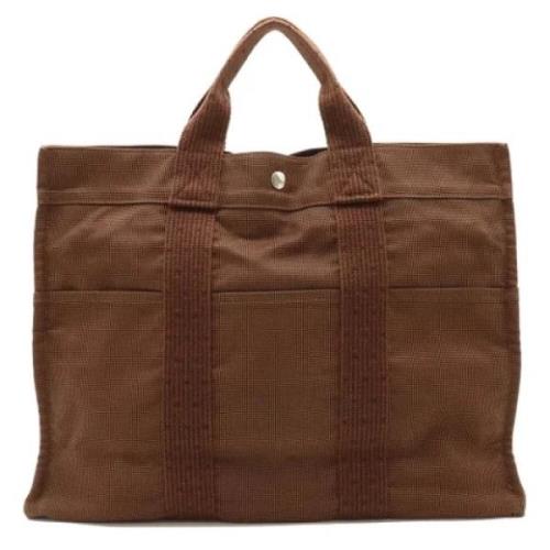 Pre-owned Canvas totes Hermès Vintage , Brown , Dames