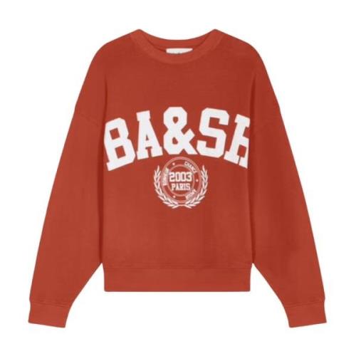 Crop Sweatshirt American University Style Ba&Sh , Red , Dames