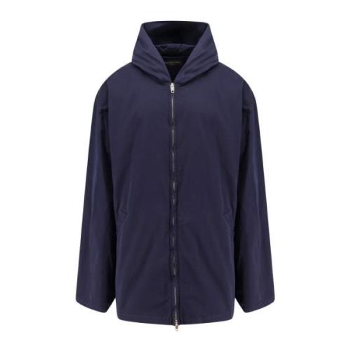 Katoenen Hoodie met Ritssluiting Balenciaga , Blue , Heren