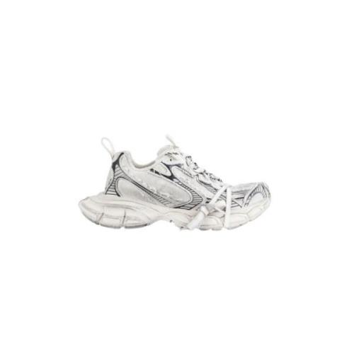 Ripped Effect Sneakers Beige Model Balenciaga , White , Heren