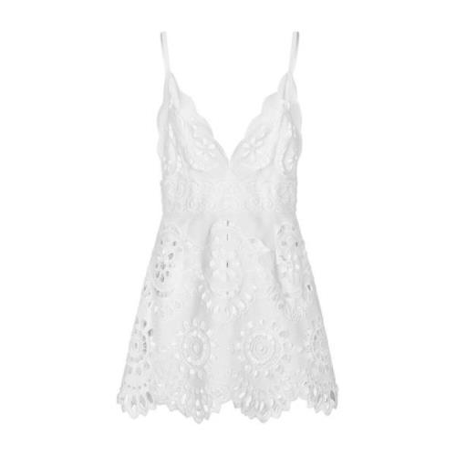 Elegante Zwarte Jurk met Kant Detail Dolce & Gabbana , White , Dames