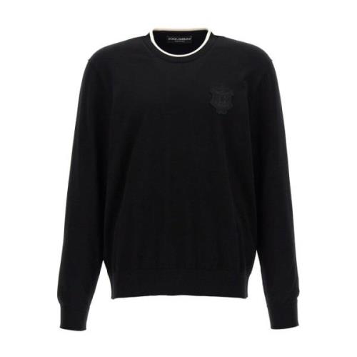 Stijlvolle Sweater met Uniek Ontwerp Dolce & Gabbana , Black , Heren