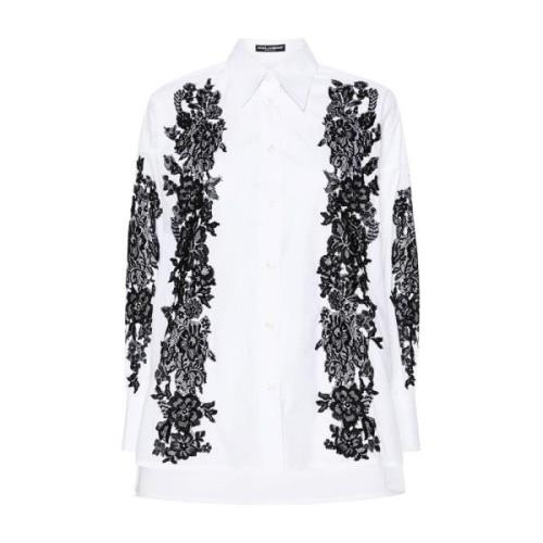 Casual Shirt met Uniek Ontwerp Dolce & Gabbana , White , Dames