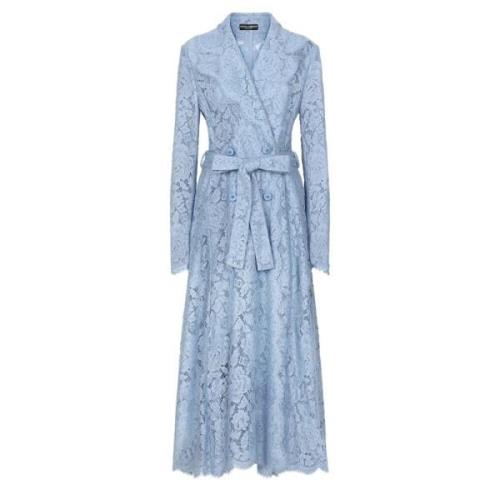 Stijlvolle Jas voor Trendy Winterlook Dolce & Gabbana , Blue , Dames