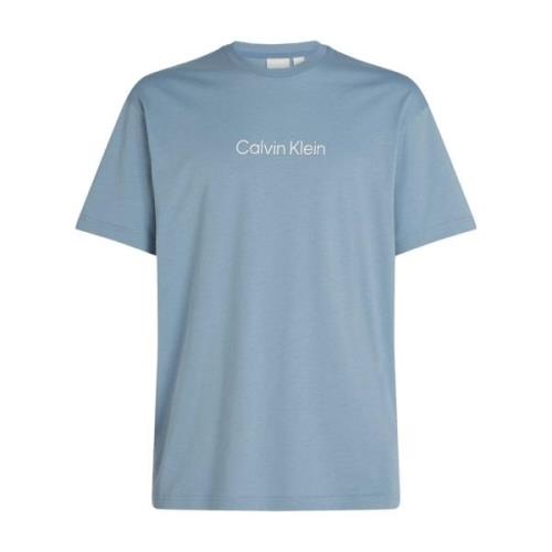 Blauw Logo TShirt - Rechte pasvorm Calvin Klein , Blue , Heren