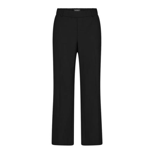 Zwarte Straight-Leg Broek met Elastische Taille MOS Mosh , Black , Dam...