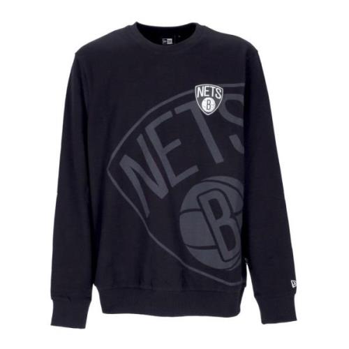 Brooklyn Nets Crewneck Sweatshirt Zwart New Era , Black , Heren