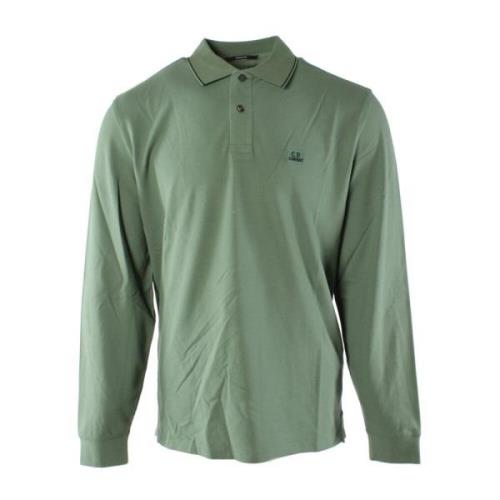 Groene Polo Shirt Regular Fit C.p. Company , Green , Heren