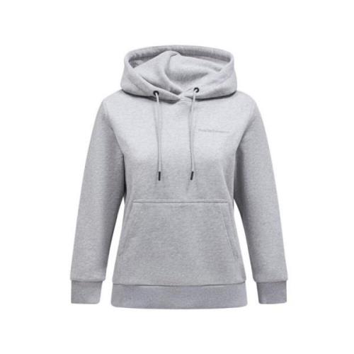 Originele Logo Hoodie Peak Performance , Gray , Dames