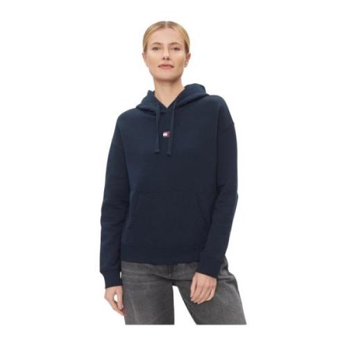 Basic Badge Hoodie - Blauw Tommy Jeans , Blue , Dames