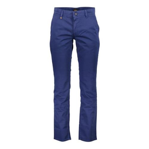 Heren Blauwe Slim Fit Broek Hugo Boss , Blue , Heren