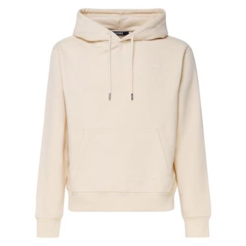 Geborduurd Logo Hoodie Beige Sweater Jacquemus , Beige , Unisex