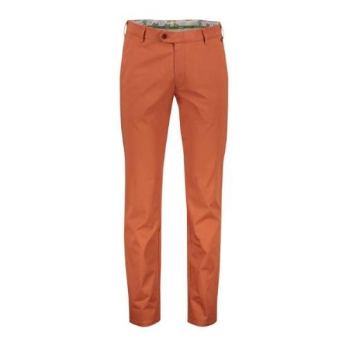 Katoenen Chino Broek Oranje Meyer , Orange , Heren