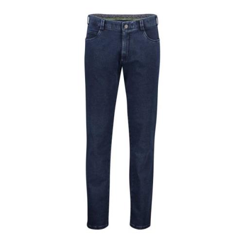 Donkerblauwe Dubai 5-Pocket Jeans Meyer , Blue , Heren