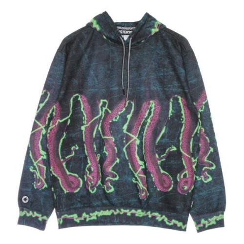 Zwarte lichtgewicht hoodie Octopus , Multicolor , Heren