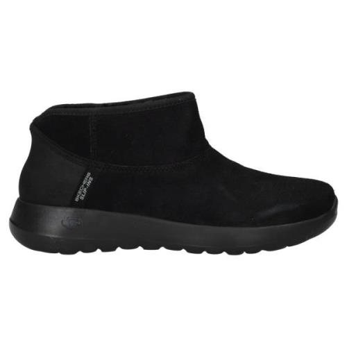 Comfortabele Suède Instaplaars Skechers , Black , Dames