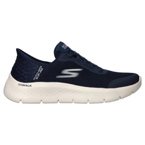 Blauwe Slip-On Flex Sneaker Skechers , Blue , Dames