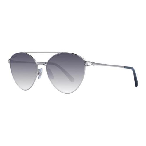 Zilveren Aviator Zonnebril Vrouwen Swarovski , Gray , Dames