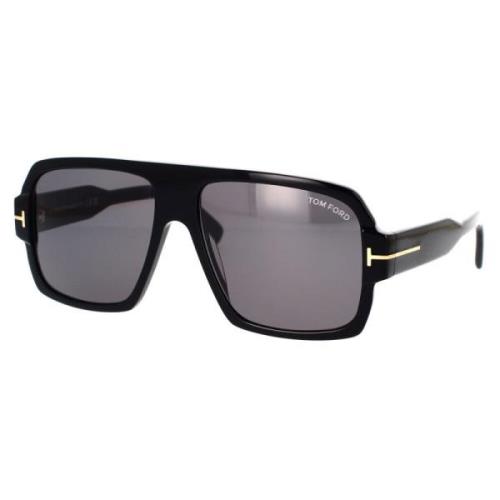 Vierkante Zonnebril Klassieke Stijl Logo Tom Ford , Black , Dames