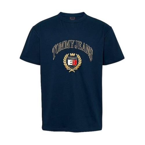 Klassieke Ronde Hals T-Shirt Tommy Hilfiger , Blue , Heren