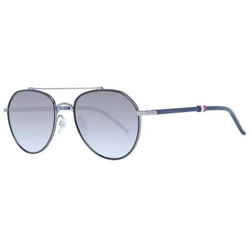 Zilveren Aviator Zonnebril voor Heren Tommy Hilfiger , Gray , Heren