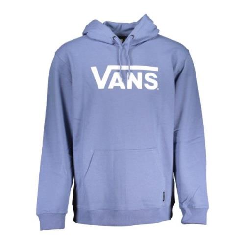 Blauwe Hoodie met Print Logo Vans , Blue , Heren