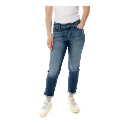 Midwaist Boyfriend Jeans Denham , Blue , Dames