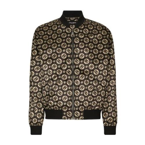 Bomberjack met Logoprint Dolce & Gabbana , Brown , Heren