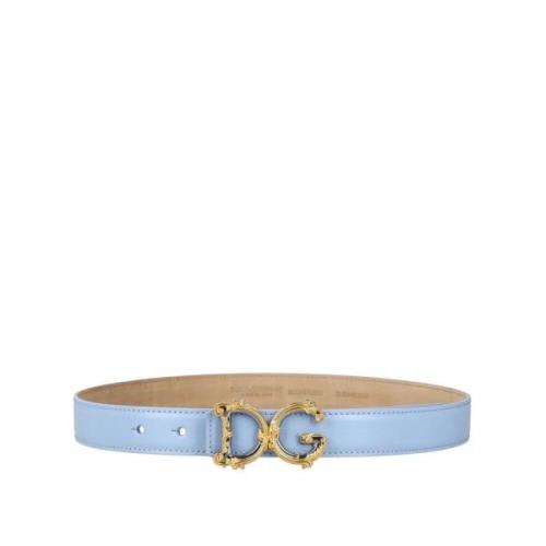 Stijlvol Leren Riem Dolce & Gabbana , Blue , Dames