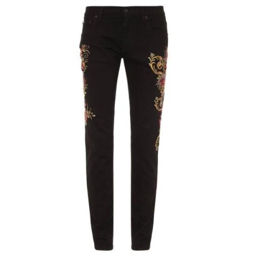 Slim Fit Denim Jeans Dolce & Gabbana , Black , Heren