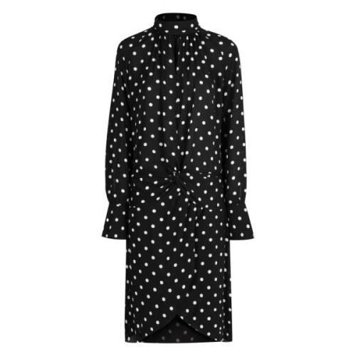 Zijden jurk met polka dots Nina Ricci , Black , Dames