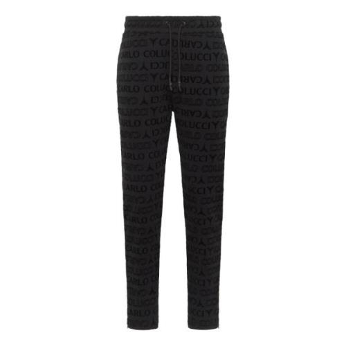 Sweatpants met uniek ontwerp Carlo Colucci , Black , Heren