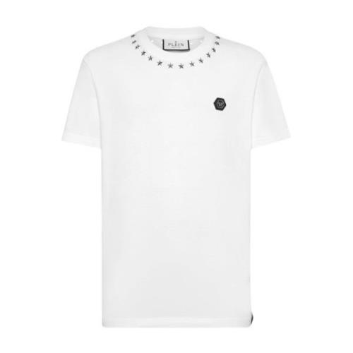 Stijlvol T-shirt met Uniek Ontwerp Philipp Plein , White , Heren