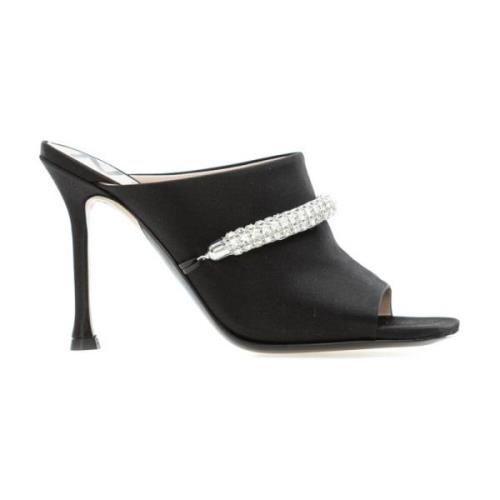 Stijlvolle Mules met Uniek Ontwerp N21 , Black , Dames