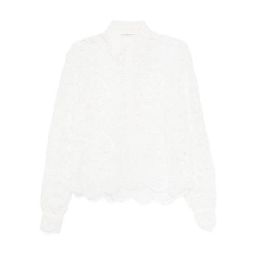 Casual Shirt met Uniek Ontwerp Ermanno Scervino , White , Dames