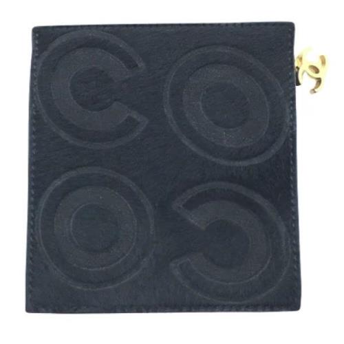 Pre-owned Leather wallets Chanel Vintage , Black , Dames