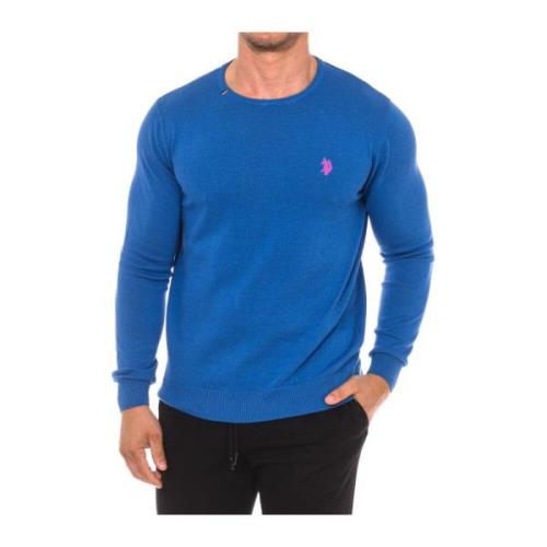 Ronde Hals Lange Mouw Jersey U.s. Polo Assn. , Blue , Heren