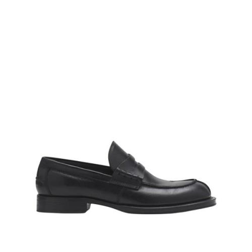 Klassieke Leren Loafers Lanvin , Black , Heren