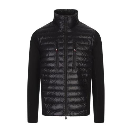 Zwart Technisch Sweatshirt met Ripstop Padding Moncler , Black , Heren